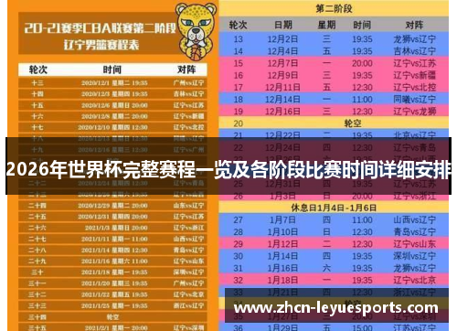 2026年世界杯完整赛程一览及各阶段比赛时间详细安排 2026年世界杯完整赛程一览及各阶段比赛时间详细安排
