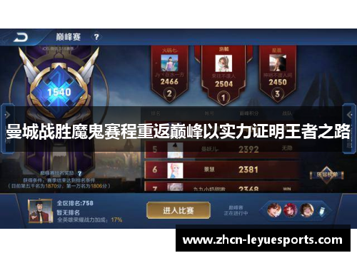 曼城战胜魔鬼赛程重返巅峰以实力证明王者之路 曼城战胜魔鬼赛程重返巅峰以实力证明王者之路